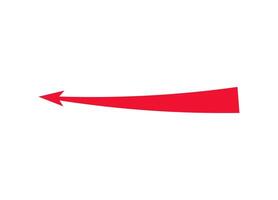 Bold red war style curve arrow signaling dynamic attack strategy motion vector
