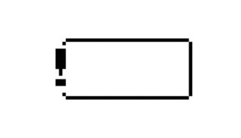 Mosaic style pixel art icon of exclamation mark with classic retro 8 bit game design vector