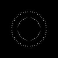Circular dial with radial tick marks and concentric rings for precise measurement needs vector