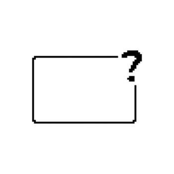 Mosaic pixel icon with exclamation and question marks in black and white 8 bit style vector