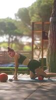 Explore the Dynamic Outdoor Workout Focus on Core Stability and Various Exercise Techniques video