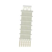 Pisa tower isolated vector
