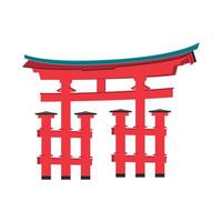 Torii gate isolated vector