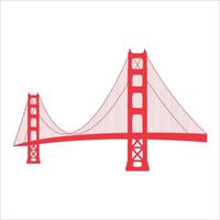 Golden gate bridge isolated vector