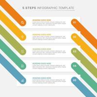 Business Infographic Design Template with 5 List Items Data Point vector