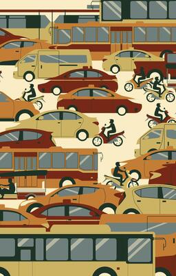 Retro traffic jam