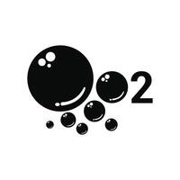 oxygen o2 molecule icon design concept with bubble vector