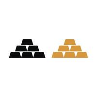 gold bar icon design concept flat style template vector