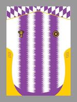 Purple and White Striped Soccer Jersey with Crest and Trophy vector