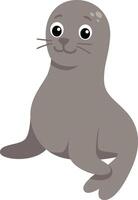 Adorable Grey Seal Pup Looking Up vector