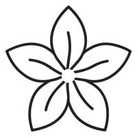 Serene Black and White Line Art Flower Blossom, Simple Elegant Floral Design, Peaceful Nature Illustration, Minimalist Botanical Sketch vector