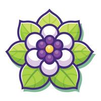 Vibrant Cartoon Flower Blooming in Springtime, Cheerful and Delightful Illustration - Professional digital artwork with vibrant colors and detailed composition vector