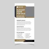 Elegant Home for Sale Luxury Property Roll-Up Banner with Modern Design and Appealing Features - Professional digital artwork with vibrant colors and detailed composition vector
