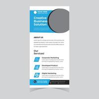 Modern Professional Business Roll-Up Banner Design Creative Solutions for Marketing Success - Professional digital artwork with vibrant colors and detailed composition vector