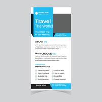 Enticing Travel Brochure Design Plan Your Next Trip Around the World with Exciting Offers and a Modern Layout vector