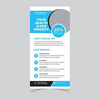 Modern Healthcare Flyer Design Promoting 25 Discount with Professional Services and a Calm Mood - Professional digital artwork with vibrant colors and detailed composition