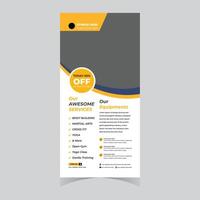 Enticing Fitness Center Roll Up Banner Ad 50 Off New Members, Awesome Services Modern Equipment - Professional digital artwork with vibrant colors and detailed composition vector