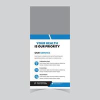 Professional Medical Roll-Up Banner Design Promoting Health Services with a Calm and Reassuring Mood - Professional digital artwork with vibrant colors and detailed composition vector