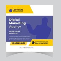 Dynamic Digital Marketing Agency Social Media Post Grow Your Business with Our Expert Strategies - Professional digital artwork with vibrant colors and detailed composition vector