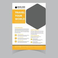Explore the World Vibrant Travel Tour Brochure Design, Inspiring Global Adventures - Professional digital artwork with vibrant colors and detailed composition vector
