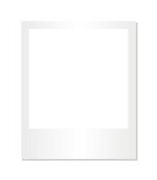 Blank white instant photo frame template isolated on transparent background mockup for memory preservation nostalgia scrapbooking photography design printable content layout retro snapshot style vector