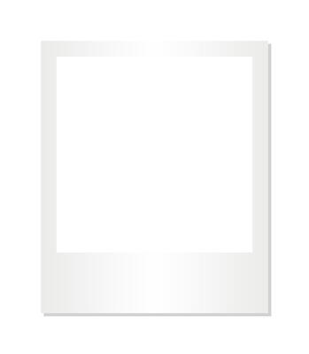 Blank white instant photo frame template isolated on transparent background mockup for memory preservation nostalgia scrapbooking photography design printable content layout retro snapshot style