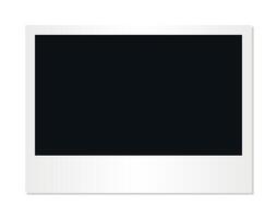 Blank horizontal instant photo frame isolated on transparent background template mockup for memory photography design gallery print retro vintage snapshot placeholder editable image layout vector