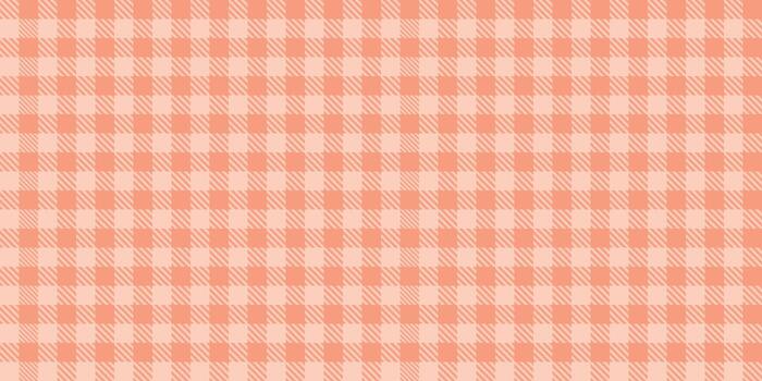 Seamless pattern with orange and cream plaid squares and diagonal hatch lines, traditional gingham picnic textile style, rustic warm retro design, cozy summer checkered background illustration vector