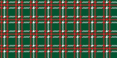Seamless pattern Christmas red green white plaid tartan festive traditional textile wrapping holiday fabric check geometric background winter design print illustration vector