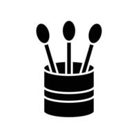 Cotton Swab Line Art vector