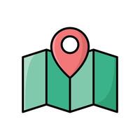 World Map Outline Icon vector