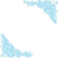 Blue Bubble soap - Flat design blue color isolate background vector