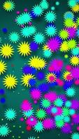 3D animation featuring bright, cartoon-style multicolored stars moving in a looping on a dark background, creating a dynamic and vibrant effect. Ideal for use in creative projects and digital designs. video