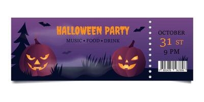 bids for halloween party, invitation to pumpkin event vector