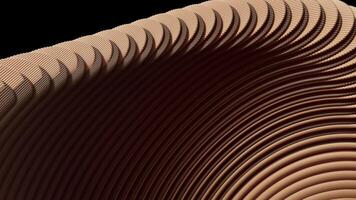 A 3D animation with smoothly curving two-colored lines that ultimately form an ornament, filling the entire screen and creating the effect of wave-like movement and depth. video