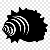 Crustacean shell. Abstract drawing, silhouette. Black on white background, . vector