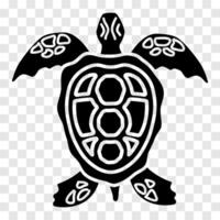 Turtle. Abstract drawing, silhouette. Black on white background, . vector