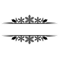 Winter Border, Festive Division, Elegant Snowflake vector