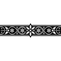 Elegant Winter Border, Ornate Snowflake vector