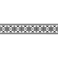 Elegant Snowflakes Border, Minimalist vector