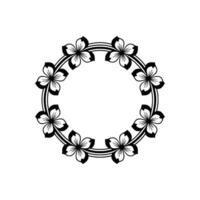 Elegant Floral Border, Vintage , Circular Motif, Wreath vector