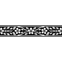 Elegant Floral Border, Japanese , Minimalist Motif vector
