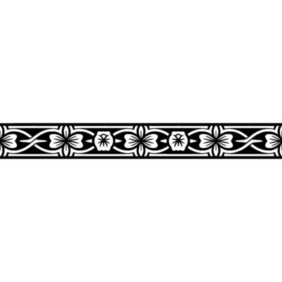 Intricate Black Ornamental Border, Vintage Style, Art deco
