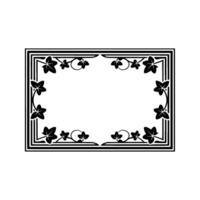 Art Nouveau Floral Frame, Elegant Border, Artnouveau vector