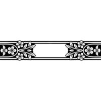 Elegant Floral Border, Vintage , Decorative Element, Template vector