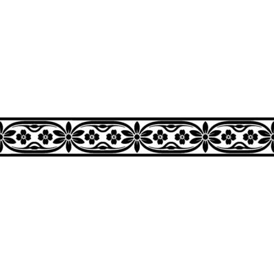 Elegant Floral Border, Vintage , Decorative Element, alternate version 70