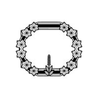 Japanese Maple Frame, Minimalist Emblem, Symbolic vector