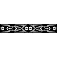 Art Nouveau Floral Border, Elegant Decorative Element - Symmetrical vector