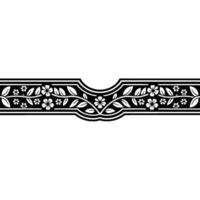 Elegant Floral Border, Vintage , Decorative Element, alternate version 75 vector