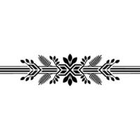 Geometric Floral Border, Minimalist , Elegant Division vector
